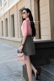 Áo sơ mi suông vừa dáng cổ Đức