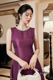 Đầm xòe dự tiệc cổ tròn đính ngọc
