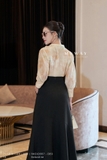 Chân váy xòe rủ Garbadine công sở