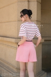 Áo thun cotton kẻ ngang
