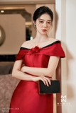 Đầm tiệc trễ vai dáng A nhẹ