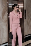 (3 màu) Áo vest dáng ôm phối cổ 2 ve