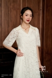 Đầm suông Ren hoa tay lỡ