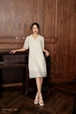 Đầm suông Ren hoa tay lỡ