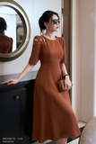 Đầm xòe phối cổ tròn dài qua bắp