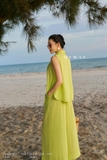 Quần suông A Linen xếp ly