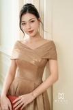 (6 màu) Đầm dự tiệc trễ vai Nhung Lyons Valentine