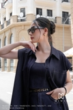 Áo sơ mi suông vừa cổ Đức