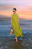 Đầm maxi Hè suông Cotton Calico