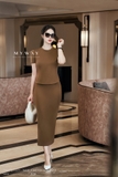 Chân váy ôm Umi trơn basic