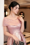 (6 màu) Đầm dự tiệc trễ vai Nhung Lyons Valentine
