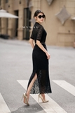 Áo kiểu suông vừa dáng cổ leo