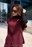 (3 màu) Áo kiểu suông vừa dáng cổ tròn