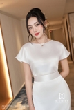 (4 màu) Áo Lụa cổ thuyền ngắn tay dáng suông