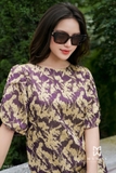 Đầm suông tay lỡ họa tiết dài qua bắp