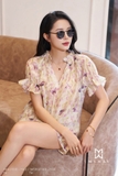 Áo suông bèo họa tiết hoa