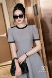 Đầm xòe rủ ứng dụng cao tay ngắn