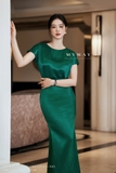 (4 màu) Áo Lụa cổ thuyền ngắn tay dáng suông