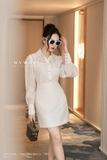 Áo sơ mi ren dài tay công sở