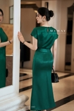 (4 màu) Áo Lụa cổ thuyền ngắn tay dáng suông