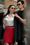 Chân váy A dáng ngắn Gabadine Valentine