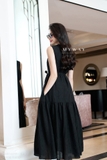 (2 màu) Đầm maxi hè nhấn tầng