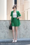 (3 màu) Áo vest ngắn tay kẻ sọc công sở