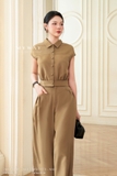 Quần baggy Garbadine cạp cao