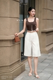 Áo Cotton gile ôm vừa dáng cổ chữ U