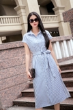 Đầm suông kẻ công sở