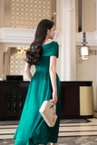 (6 màu) Đầm dự tiệc trễ vai Nhung Lyons Valentine