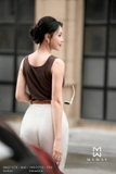 Áo Cotton gile ôm vừa dáng cổ chữ U