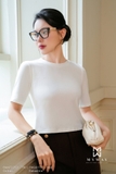 (2 màu) Áo Cotton Dáng Suông Cổ Tròn