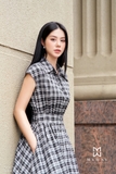 Đầm xòe xếp ly công sở