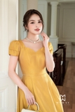 Đầm xoè dự tiệc Taffeta ngắn tay