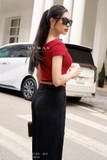 (7 màu) Áo cotton thun trễ vai