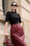 Áo cotton ôm vừa dáng cổ tàu