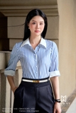 Áo sơ mi Cotton thêu Anglase