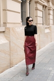 Áo cotton ôm vừa dáng cổ tàu