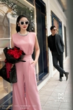 Áo kiểu tay hến cổ đính ngọc Valentine