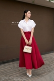 Áo sơ mi suông vừa dáng cổ Đức