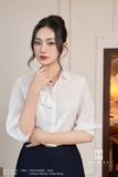 (3 màu) Chân váy xòe Cotton denim cạp cao công sở