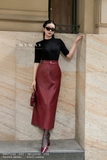 Áo cotton ôm vừa dáng cổ tàu