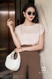 Áo kiểu lụa basic suông vừa