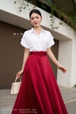 Áo sơ mi suông vừa dáng cổ Đức