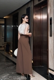 Quần ống suông công sở cạp chéo