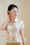 Áo sơ mi suông vừa dáng cổ Đức