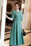 Đầm xòe xếp ly dáng cổ cách điệu