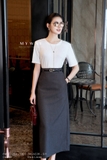 Áo thun cotton suông vừa dáng cổ tròn