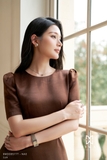 (6 màu) Đầm xòe cổ tròn tay lỡ